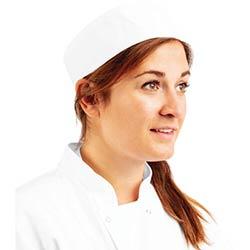 Whites Chefs Unisex Skull Cap Polycotton White - L on Productcaster.