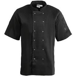 Whites Vegas Unisex Chefs Jacket Short Sleeve Black M on Productcaster.