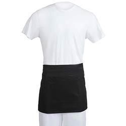 Whites Short Bistro Apron Black on Productcaster.