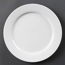 Olympia Whiteware Wide Rimmed Plates 280mm (Pack of 6) on Productcaster.