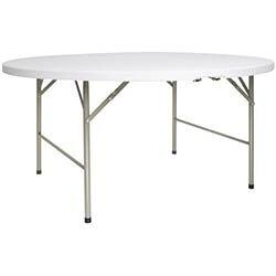 Bolero 5ft Round Folding Table White on Productcaster.