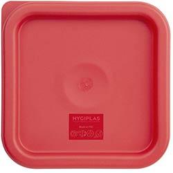 Hygiplas Square Food Storage Container Lid Red Small on Productcaster.