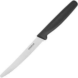 Hygiplas Serrated Tomato Knife Black 10cm on Productcaster.