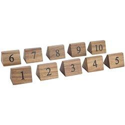 Olympia Acacia Table Number Signs Numbers 1-10 on Productcaster.