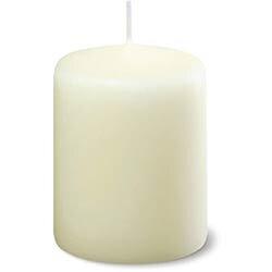 Ivory Pillar Short 3inch Candle (Pack of 12) on Productcaster.