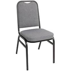 Bolero Square Back Banquet Chairs Black & Grey (Pack of 4) on Productcaster.