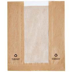 Fiesta Compostable Food Bags with Glassine Windows (Pack of 1000) on Productcaster.