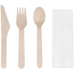 Fiesta Compostable Wooden Cutlery Meal Pack (Pack of 250) on Productcaster.