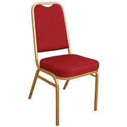 Bolero Square Back Banquet Chairs Red & Gold (Pack of 4) on Productcaster.