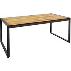 Bolero Acacia Wood and Steel Rectangular Industrial Table 1800mm on Productcaster.