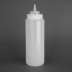 Vogue Clear Wide Neck Squeeze Sauce Bottle 32oz on Productcaster.