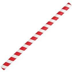 Fiesta Compostable Paper Smoothie Straws Red Stripes (Pack of 250) on Productcaster.