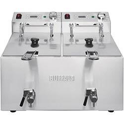 Buffalo Twin Tank Twin Basket 2x8Ltr Countertop Fryer with Timers 2x2.9kW on Productcaster.