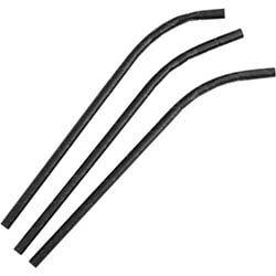 Fiesta Compostable Individually Wrapped Bendy Paper Straws Black (Pack of 250) on Productcaster.