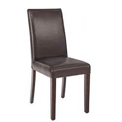 Bolero Faux Leather Dining Chairs Dark Brown (Pack of 2) on Productcaster.