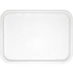 Olympia Kristallon Polypropylene Fast Food Tray White Large 450mm on Productcaster.