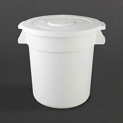 Vogue Polypropylene Round Container Bin White 38Ltr on Productcaster.