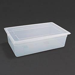 Vogue Polypropylene 1/1 Gastronorm Container with Lid 150mm (Pack of 2) on Productcaster.