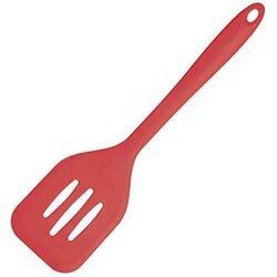 Vogue Silicone Flexible Slotted Spatula Red 31cm on Productcaster.