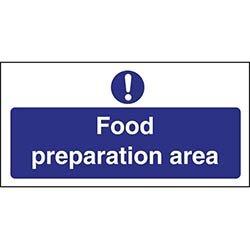 Vogue Food Preparation Area Sign on Productcaster.