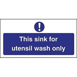 Vogue Utensil Wash Only Sign on Productcaster.