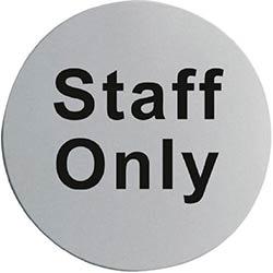 Stainless Steel Door Sign - Staff Only on Productcaster.