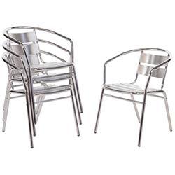 Bolero Aluminium Stacking Chairs (Pack of 4) on Productcaster.