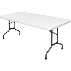 Bolero PE Rectangular Folding Table White 6ft (Single) on Productcaster.