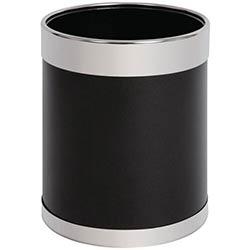 Bolero Black Waste Paper Bin with Silver Rim on Productcaster.