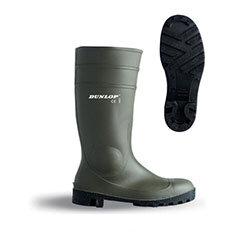 Dunlop Protomastor Safety Wellington Boot Steel Toe PVC Size 12 Green Ref 142VP12 on Productcaster.