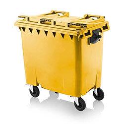 Craemer 4 Wheeled Plastic Bin 770L Yellow on Productcaster.