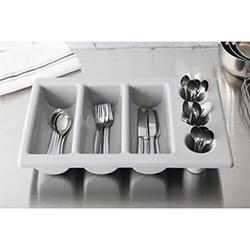 Cutlery Dispenser Plastic 6 Compartment Grey - 100x325x530mm on Productcaster.