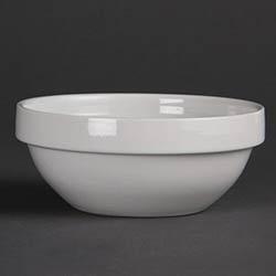 Olympia Whiteware Stacking Bowl - 380ml 12.84fl oz (Box 12) on Productcaster.