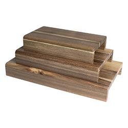 Olympia Acacia EUTR Wood Riser Set (Set of 3) on Productcaster.