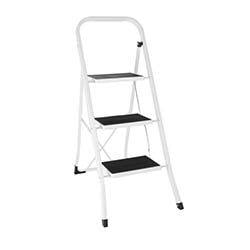 Vogue 3 Tread Folding Step Stool White - 1150x460x30mm on Productcaster.