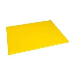 Hygiplas High Density Chopping Board Yellow - 600x450x12mm 23.5x17.75x0.5" on Productcaster.