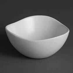 Olympia Whiteware Wavy Bowl White - 100mm (Box 12) on Productcaster.