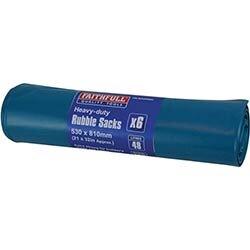 Faithfull Blue Heavy-Duty Rubble Sacks (Roll 6) on Productcaster.