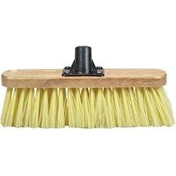 Faithfull Soft Cream PVC Bristle Broom Head 300mm (12in) Threaded Socket on Productcaster.