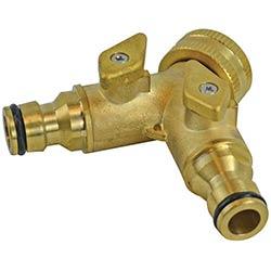 Faithfull 2 Way Shut Off Valve 19mm (3/4in) to 2x12.5mm (1/2in) on Productcaster.