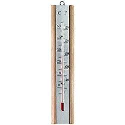 Faithfull Thermometer Wall Beech Silver 200mm on Productcaster.