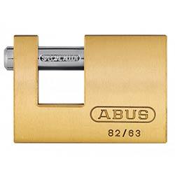 ABUS 82/63mm Monoblock Brass Shutter Padlock Carded on Productcaster.