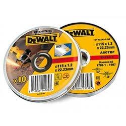 DEWALT DT42335TZ Inox Metal/Stainless Cutting Disc 115x1.2x22.23mm (Tin of 10) on Productcaster.