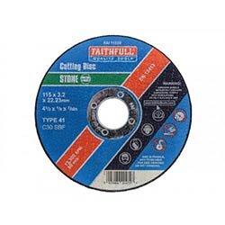 Faithfull Stone Cut Off Disc 115x3.2x22.23mm on Productcaster.