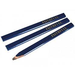 Faithfull Carpenter's Pencils - Blue / Soft (Pack 3) on Productcaster.