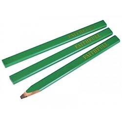 Faithfull Carpenter's Pencils - Green / Hard (Pack 3) on Productcaster.