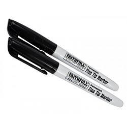 Faithfull Fibre Tip Marker Pen Black (Pack 2) on Productcaster.