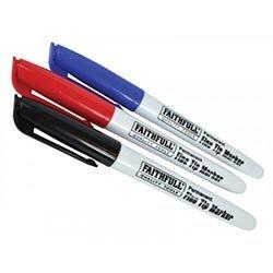 Faithfull Fibre Tip Marker Pen Mixed (Pack 3) on Productcaster.