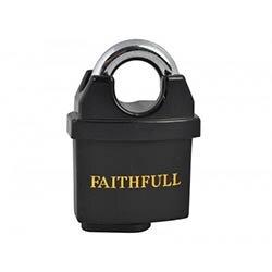 Faithfull PVC Coated Brass Padlock 50mm on Productcaster.