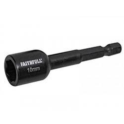 Faithfull Magnetic Impact Nut Driver 10mmx1/4in Hex on Productcaster.